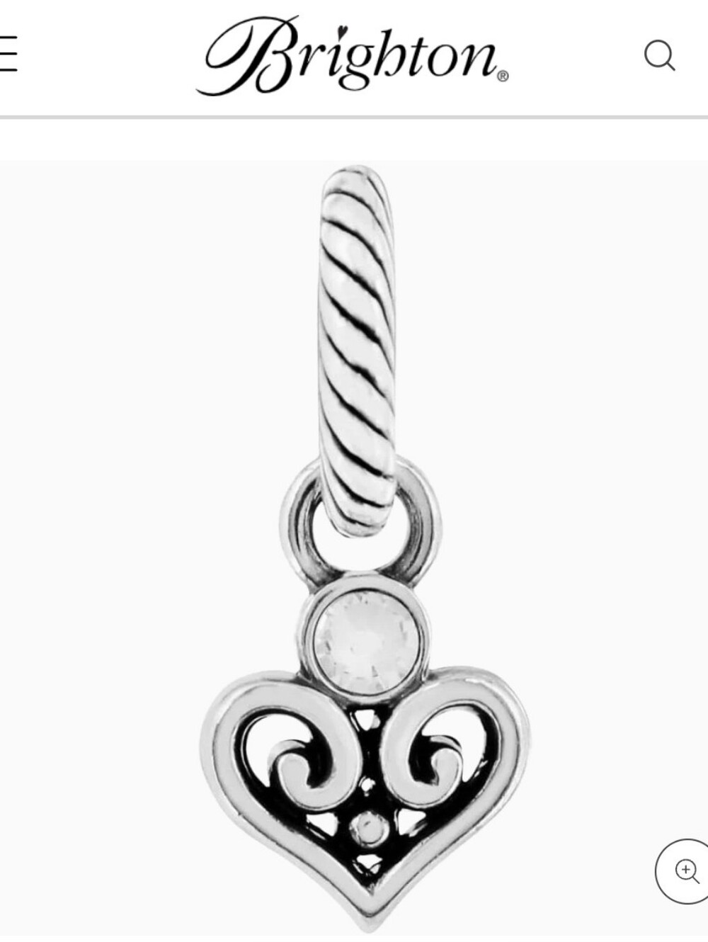 Brighton Alcazar Heart Amulet/Pendant/Charm